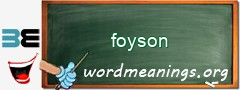 WordMeaning blackboard for foyson